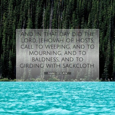 Picture 07 - Isaiah 22:12 ASV - And in that day did the Lord, Jehovah of hosts, - Bible Verse Picture