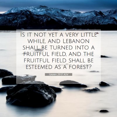 Picture 07 - Isaiah 29:17 ASV - Is it not yet a very little while, and Lebanon - Bible Verse Picture