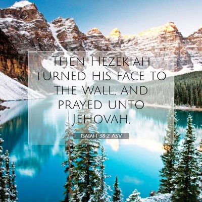 Picture 07 - Isaiah 38:2 ASV - Then Hezekiah turned his face to the wall, and - Bible Verse Picture