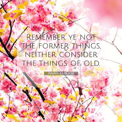Picture 07 - Isaiah 43:18 ASV - Remember ye not the former things, neither - Bible Verse Picture
