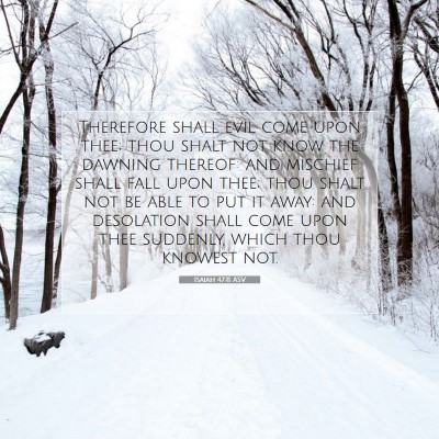 Picture 07 - Isaiah 47:11 ASV - Therefore shall evil come upon thee; thou shalt - Bible Verse Picture