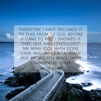 Picture 07 - Isaiah 48:5 ASV - therefore I have declared it to thee from of old; - Bible Verse Picture
