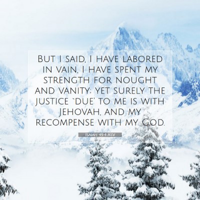 Picture 07 - Isaiah 49:4 ASV - But I said, I have labored in vain, I have spent - Bible Verse Picture