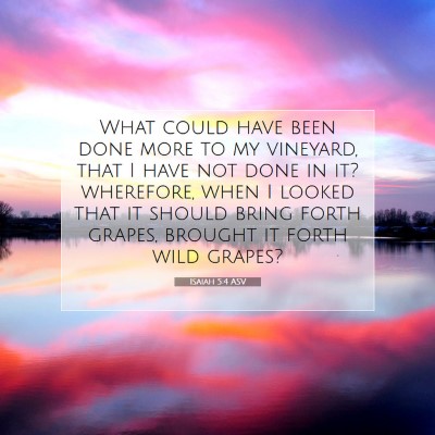 Picture 07 - Isaiah 5:4 ASV - What could have been done more to my vineyard, - Bible Verse Picture