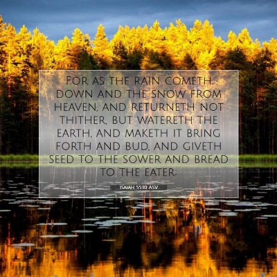 Picture 07 - Isaiah 55:10 ASV - For as the rain cometh down and the snow from - Bible Verse Picture