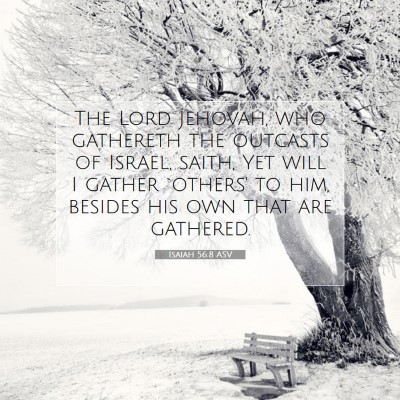 Picture 07 - Isaiah 56:8 ASV - The Lord Jehovah, who gathereth the outcasts of - Bible Verse Picture