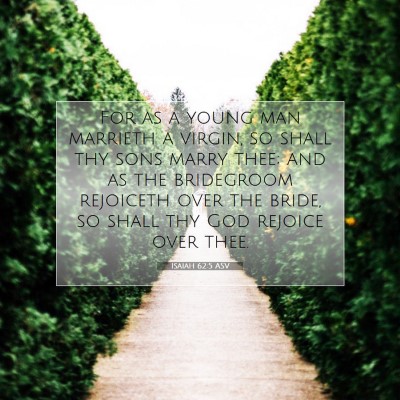 Picture 07 - Isaiah 62:5 ASV - For as a young man marrieth a virgin, so shall - Bible Verse Picture