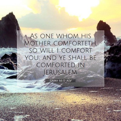 Picture 07 - Isaiah 66:13 ASV - As one whom his mother comforteth, so will I - Bible Verse Picture