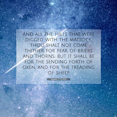 Picture 07 - Isaiah 7:25 ASV - And all the hills that were digged with the - Bible Verse Picture