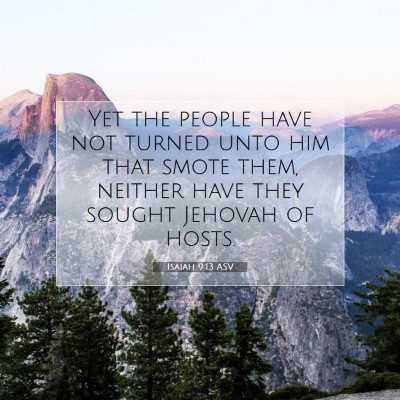Picture 07 - Isaiah 9:13 ASV - Yet the people have not turned unto him that - Bible Verse Picture