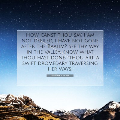 Picture 07 - Jeremiah 2:23 ASV - How canst thou say, I am not defiled, I have not - Bible Verse Picture