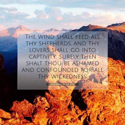 Picture 07 - Jeremiah 22:22 ASV - The wind shall feed all thy shepherds, and thy - Bible Verse Picture