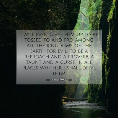 Picture 07 - Jeremiah 24:9 ASV - I will even give them up to be tossed to and fro - Bible Verse Picture