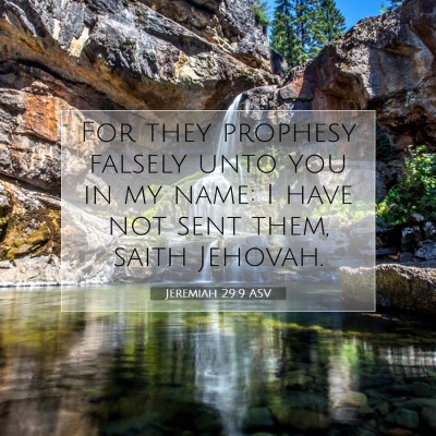Picture 07 - Jeremiah 29:9 ASV - For they prophesy falsely unto you in my name: I - Bible Verse Picture