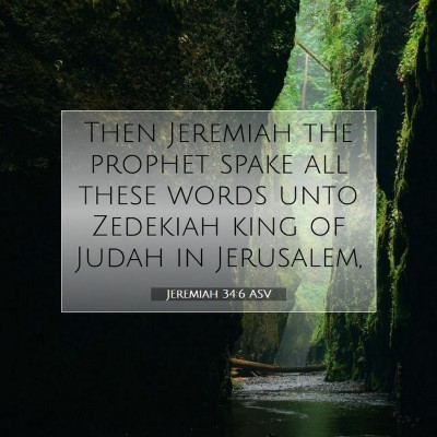 Picture 07 - Jeremiah 34:6 ASV - Then Jeremiah the prophet spake all these words - Bible Verse Picture