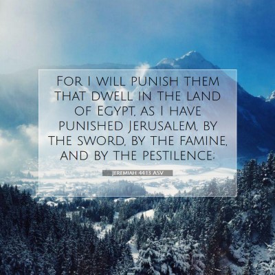 Picture 07 - Jeremiah 44:13 ASV - For I will punish them that dwell in the land of - Bible Verse Picture