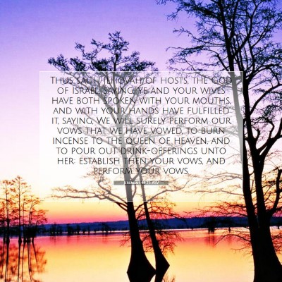 Picture 07 - Jeremiah 44:25 ASV - Thus saith Jehovah of hosts, the God of Israel, - Bible Verse Picture