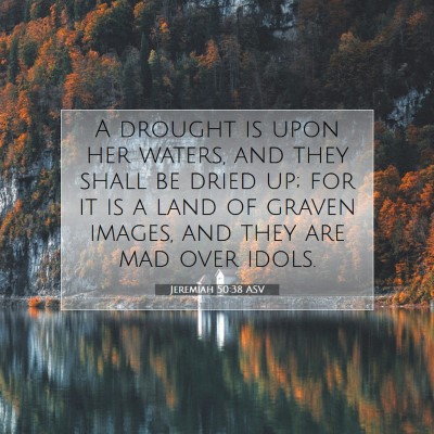 Picture 07 - Jeremiah 50:38 ASV - A drought is upon her waters, and they shall be - Bible Verse Picture