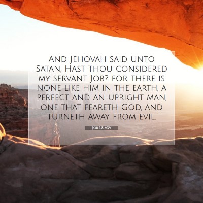Picture 07 - Job 1:8 ASV - And Jehovah said unto Satan, Hast thou considered - Bible Verse Picture