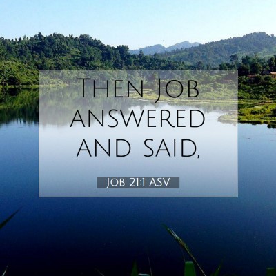 Picture 07 - Job 21:1 ASV - Then Job answered and - Bible Verse Picture