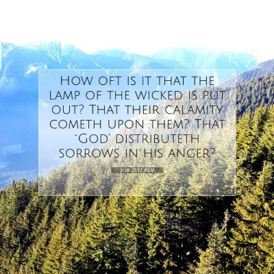 Picture 07 - Job 21:17 ASV - How oft is it that the lamp of the wicked is put - Bible Verse Picture