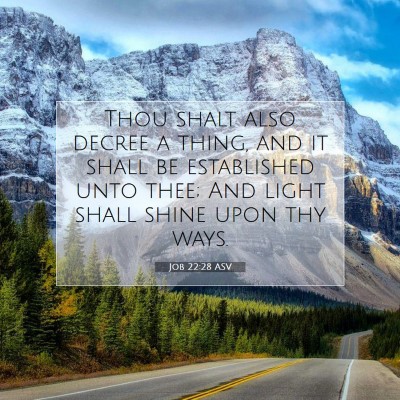 Picture 07 - Job 22:28 ASV - Thou shalt also decree a thing, and it shall be - Bible Verse Picture