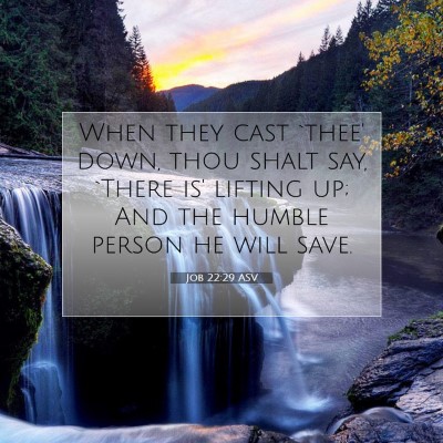 Picture 07 - Job 22:29 ASV - When they cast `thee' down, thou shalt say, - Bible Verse Picture