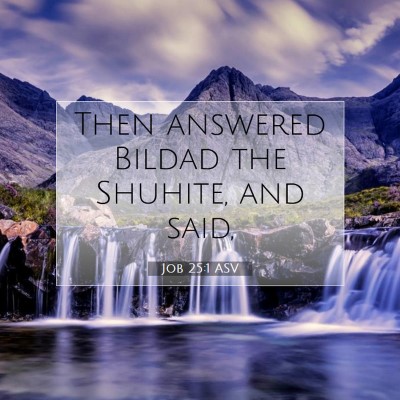 Picture 07 - Job 25:1 ASV - Then answered Bildad the Shuhite, and - Bible Verse Picture