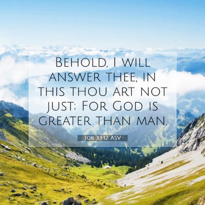 Picture 07 - Job 33:12 ASV - Behold, I will answer thee, in this thou art not - Bible Verse Picture