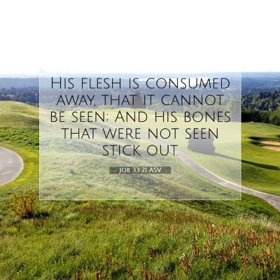 Picture 07 - Job 33:21 ASV - His flesh is consumed away, that it cannot be - Bible Verse Picture