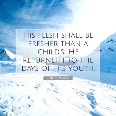 Picture 07 - Job 33:25 ASV - His flesh shall be fresher than a child's; He - Bible Verse Picture