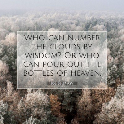 Picture 07 - Job 38:37 ASV - Who can number the clouds by wisdom? Or who can - Bible Verse Picture