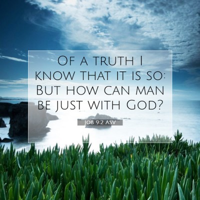 Picture 07 - Job 9:2 ASV - Of a truth I know that it is so: But how can man - Bible Verse Picture