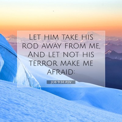 Picture 07 - Job 9:34 ASV - Let him take his rod away from me, And let not - Bible Verse Picture