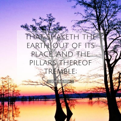 Picture 07 - Job 9:6 ASV - That shaketh the earth out of its place, And the - Bible Verse Picture