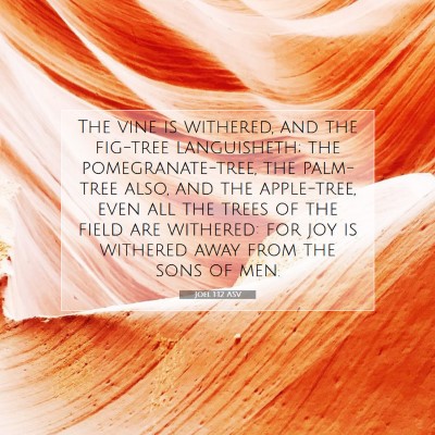 Picture 07 - Joel 1:12 ASV - The vine is withered, and the fig-tree - Bible Verse Picture