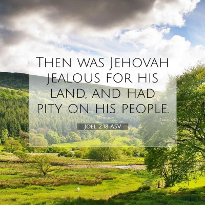 Picture 07 - Joel 2:18 ASV - Then was Jehovah jealous for his land, and had - Bible Verse Picture