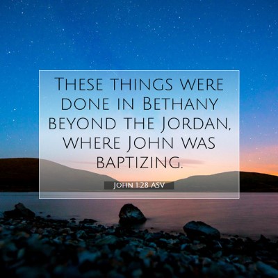 Picture 07 - John 1:28 ASV - These things were done in Bethany beyond the - Bible Verse Picture