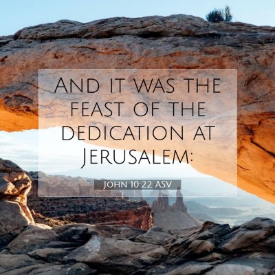 Picture 07 - John 10:22 ASV - And it was the feast of the dedication at - Bible Verse Picture