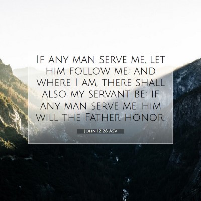 Picture 07 - John 12:26 ASV - If any man serve me, let him follow me; and where - Bible Verse Picture