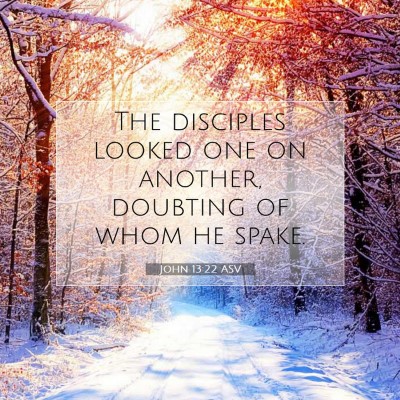 Picture 07 - John 13:22 ASV - The disciples looked one on another, doubting of - Bible Verse Picture