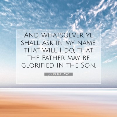 Picture 07 - John 14:13 ASV - And whatsoever ye shall ask in my name, that will - Bible Verse Picture