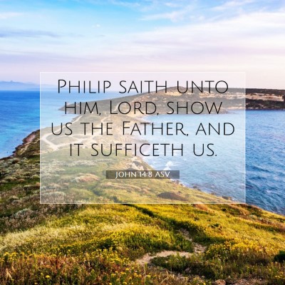 Picture 07 - John 14:8 ASV - Philip saith unto him, Lord, show us the Father, - Bible Verse Picture