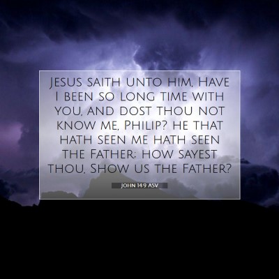 Picture 07 - John 14:9 ASV - Jesus saith unto him, Have I been so long time - Bible Verse Picture