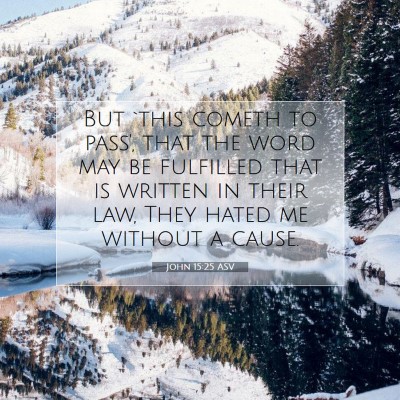 Picture 07 - John 15:25 ASV - But `this cometh to pass', that the word may be - Bible Verse Picture