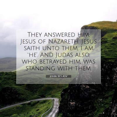 Picture 07 - John 18:5 ASV - They answered him, Jesus of Nazareth. Jesus saith - Bible Verse Picture