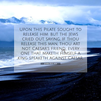 Picture 07 - John 19:12 ASV - Upon this Pilate sought to release him: but the - Bible Verse Picture