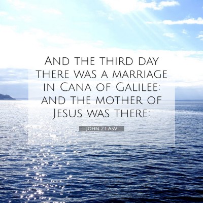 Picture 07 - John 2:1 ASV - And the third day there was a marriage in Cana of - Bible Verse Picture