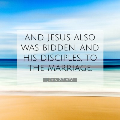 Picture 07 - John 2:2 ASV - and Jesus also was bidden, and his disciples, to - Bible Verse Picture