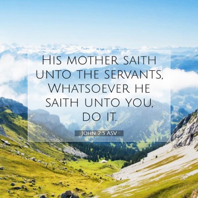 Picture 07 - John 2:5 ASV - His mother saith unto the servants, Whatsoever he - Bible Verse Picture